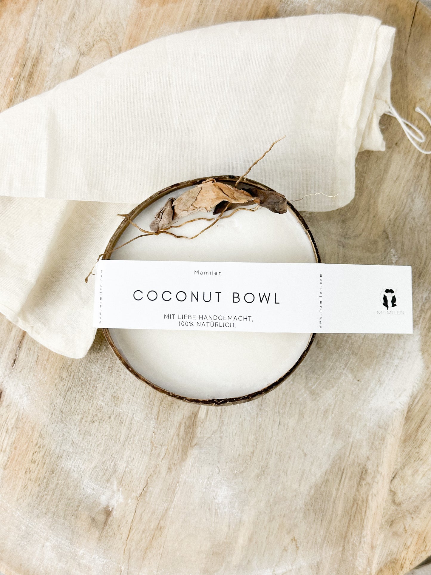 Coconut Bowl Pure (Kokosnuss Schalen Kerzen Pure)